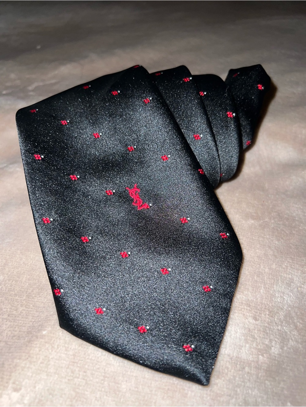 Vintage YSL Saint Laurent Neckware Silk Tie